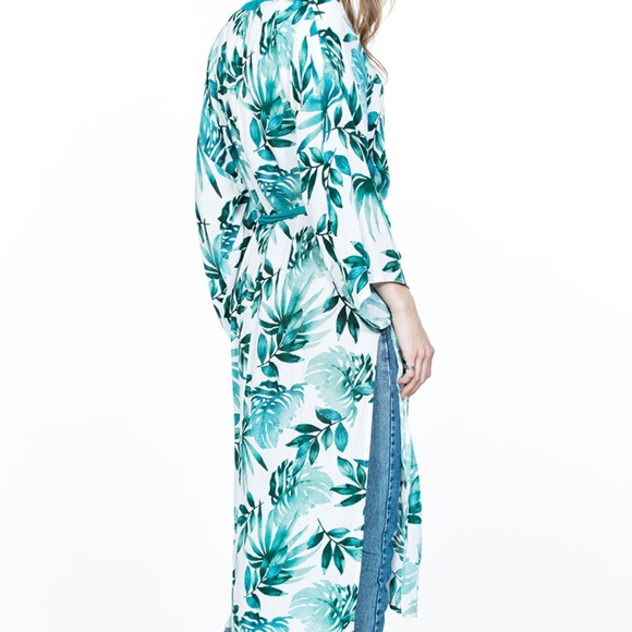 PALM PRINT MAXI ROBE - Picture 6 of 6